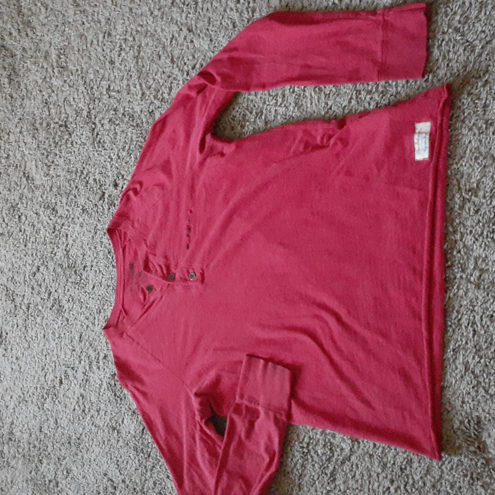 True Religion Red Men's Shirt Made in USA